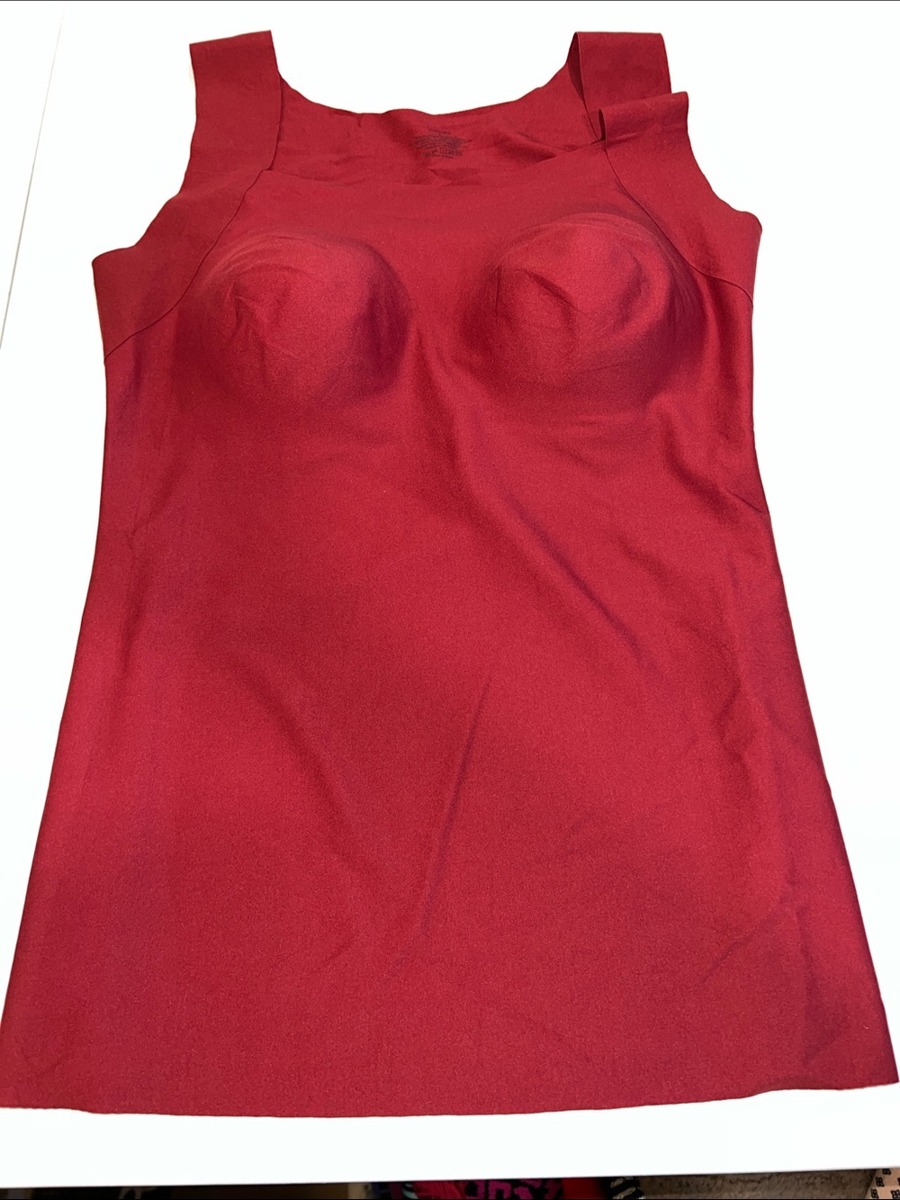 ChicMe - L, Rust Red Sleeveless Compression Top/Tank, undergarments